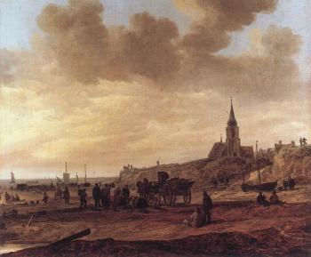 Jan Van Goyen : Beach at Scheveningen